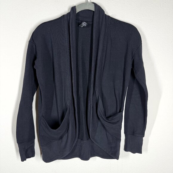 Athleta Girl Wrap and Roll Cardigan Black Size M (8/10) - Picture 1 of 3